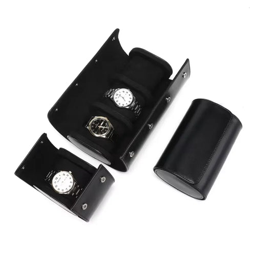 3 Piece Luxury Leather Watch Case